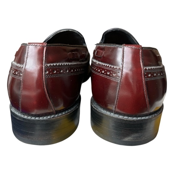 Vintage Florsheim Royal Imperial Tassel Wingtip Leather Loafer Burgundy Men’s 9E